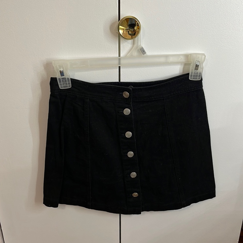 Black button up skirt- corduroy small